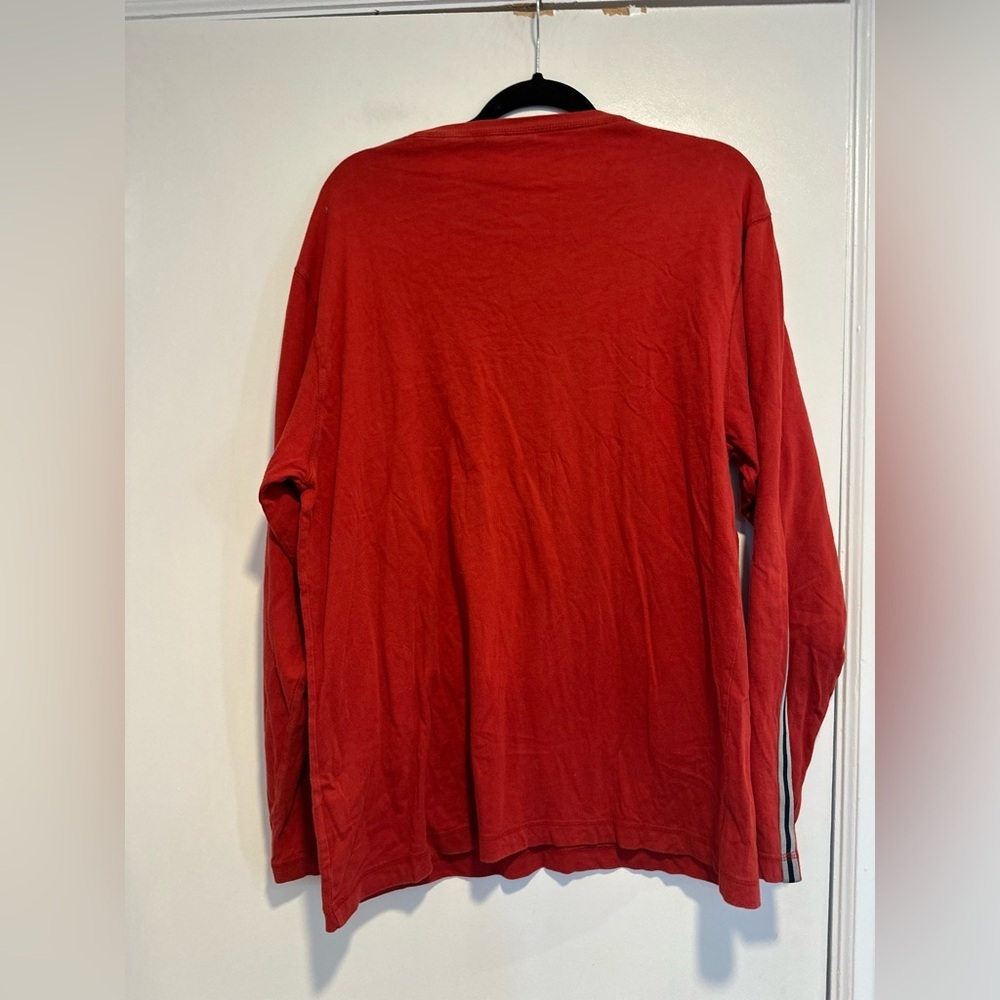 Vintage 90s Unionbay Sz: XL Red Striped Rugby Style Long Sleeve Casual Top. - Picture 2 of 10